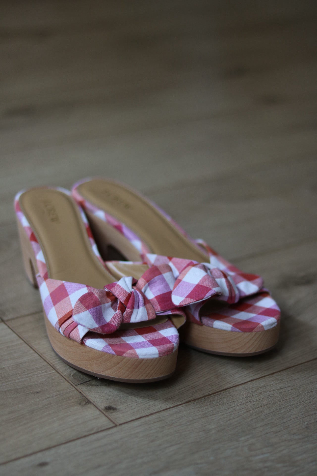 slide sandals with heel