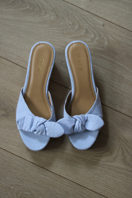slide sandals with heel