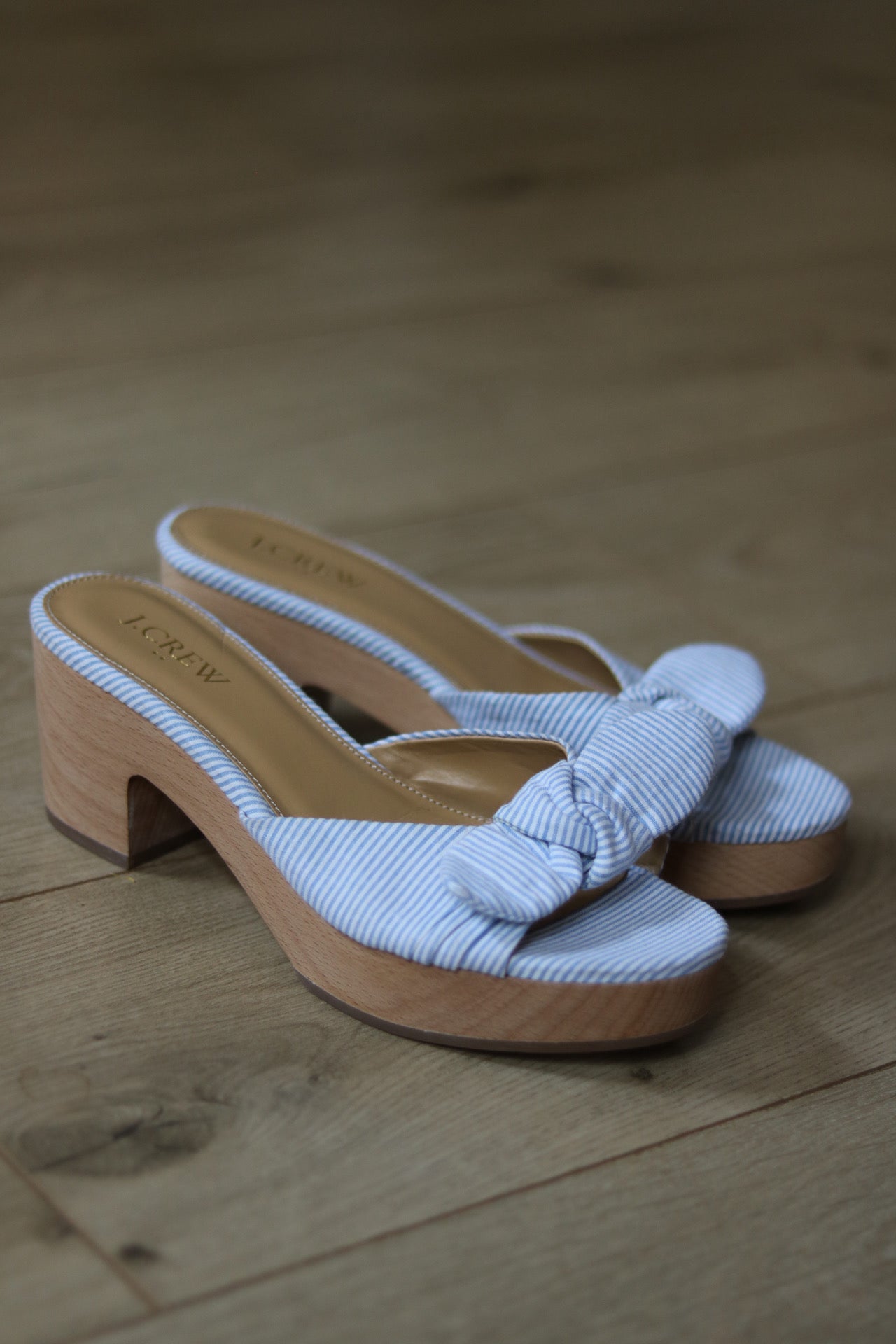 slide sandals with heel