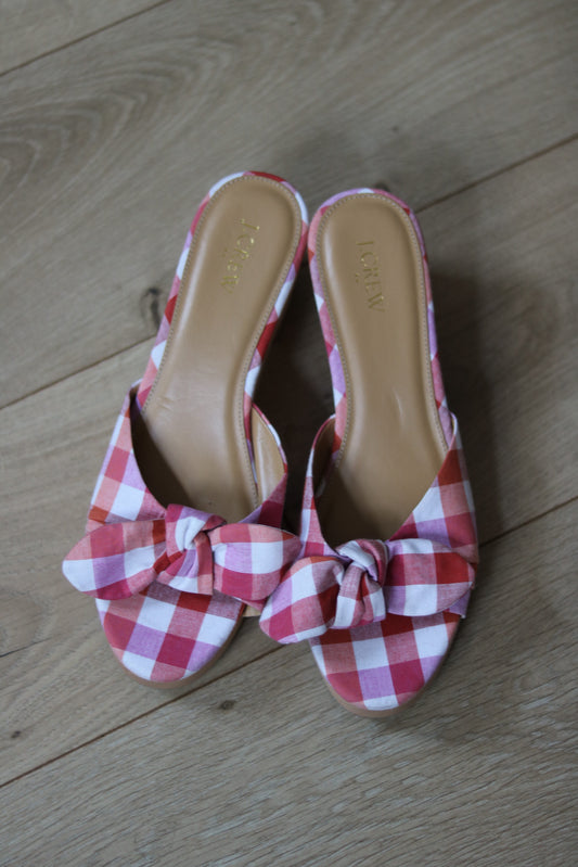 slide sandals with heel